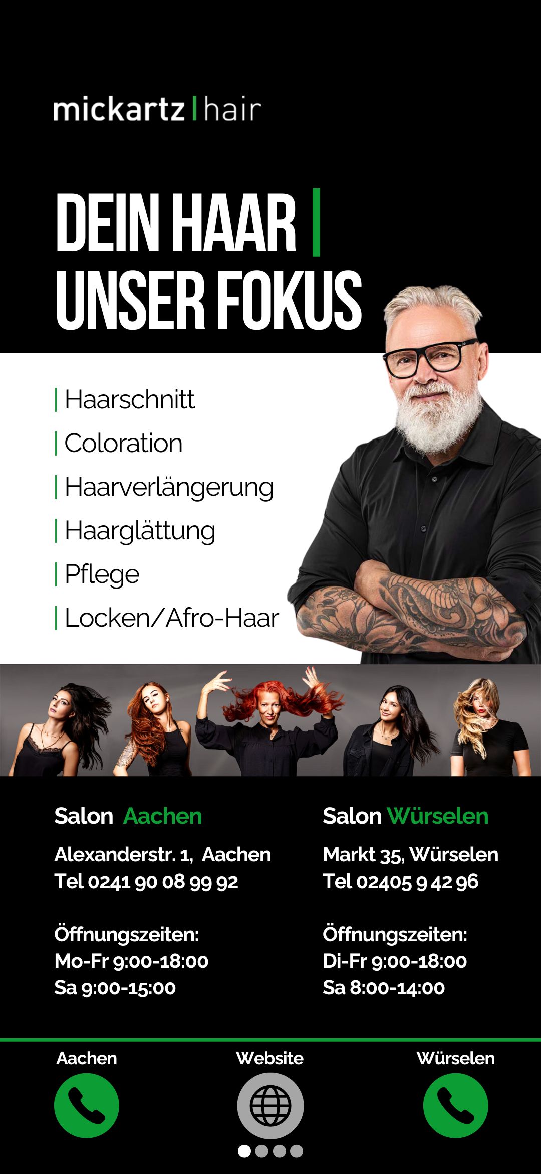 SlideCard Beispiel: Friseur